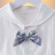 thumbnail image 5 of Odeerbi Camisa de Cuello de Marinero de Vestido Preppy de 2 Piezas de Niñas y Falda Plisada En Cuadro Uniforme Escolar Con Corbata, 5 of 8
