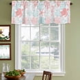 thumbnail image 4 of Red Aqua Coastal Valances for Windows, Decorative Rod Pocket Window Valance Curtains, Sea Turtle Nautical Coral Summer Beach Short Curtain Drapes for Kitchen/Living Room, 2 Panels, 42" W x 18" L, 4 of 8