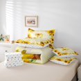 thumbnail image 6 of jejeloiu Girls Personalized Gifts Bedding Comforter Set 7-Piece,Gold Letter R King Bedding Sets,Natural Flower Sunflower Bed Sheets For Princess,Lightweight Room Decoration Reversible, 6 of 8