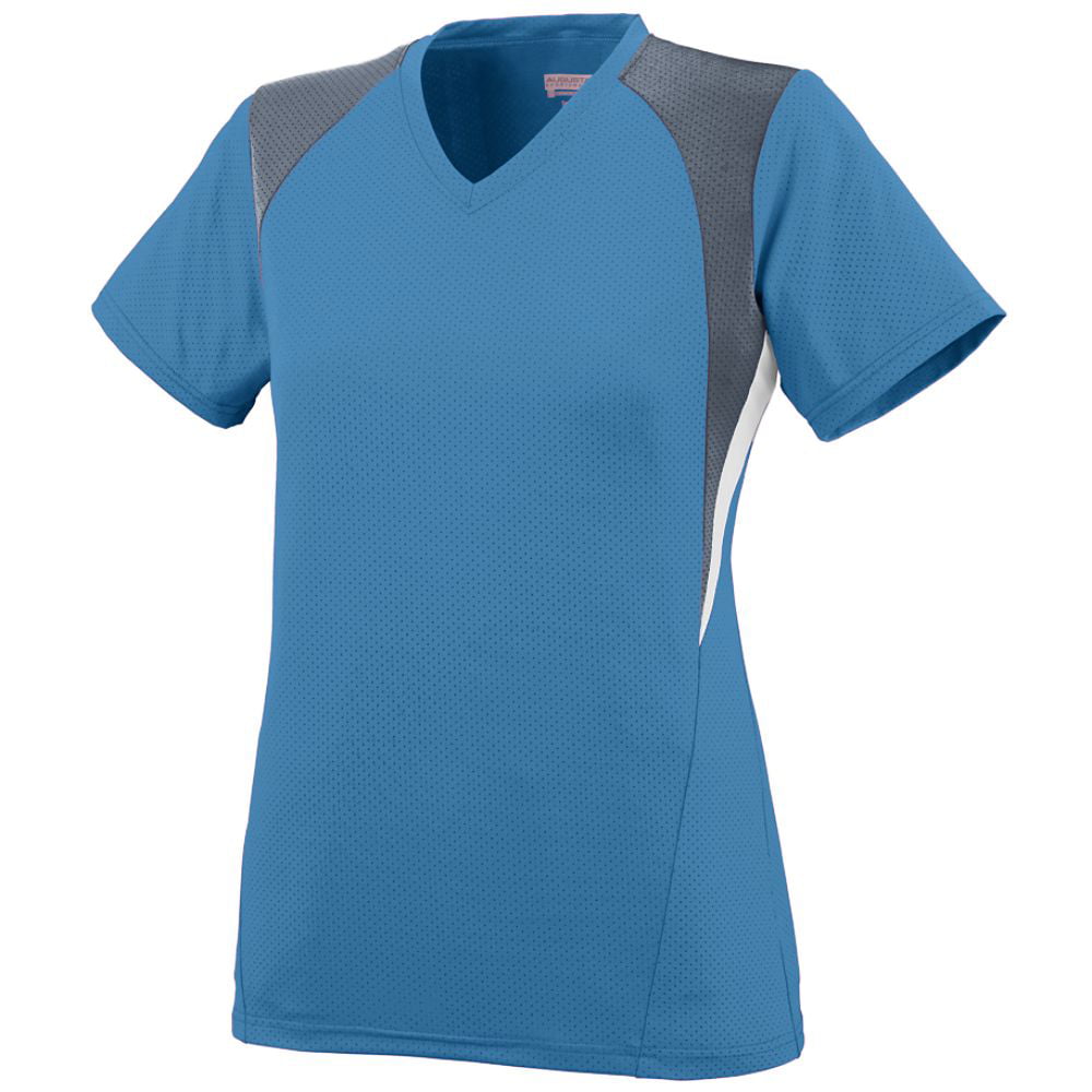 Augusta Sportswear S Girls Mystic Jersey Columbia Blue/Graphite/White 1296