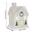 thumbnail image 3 of Christmas Light Up Ceramic Village,Led Lighted White Snow House Porcelain Ornament,Winter Christmas Glowing Decor for Mantel Tabletop, 3 of 6