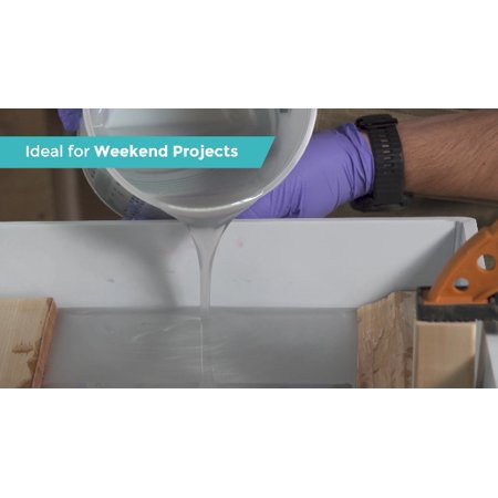 FlowCast SPR Epoxy Resin Kit - 1.59 Gal /6L: UV & Yellowing Resistant, Bio-Based| Water Clear & Bubble Free Fasterer Curing Epoxy for Small Pours Castings: Charcuterie Boards, Trays & Coasters