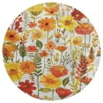 thumbnail image 3 of Floral Colorful Flower Soft Bedroom Round Area Rug, Washable Cute Nursery Circle Throw Mat, Non-Slip Contemporary Small Low Pile Floor Carpet for Dorm Bedside, 3 of 6
