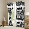 thumbnail image 3 of Castle Fairy Teens Adults Cowboy Horseshoe Black Out Curtains,Western Hippie Aztec Curtains Pack of 2 (42x63 Each),Black Grey Bedroom Curtains,Ultra Soft Home Decor, 3 of 6