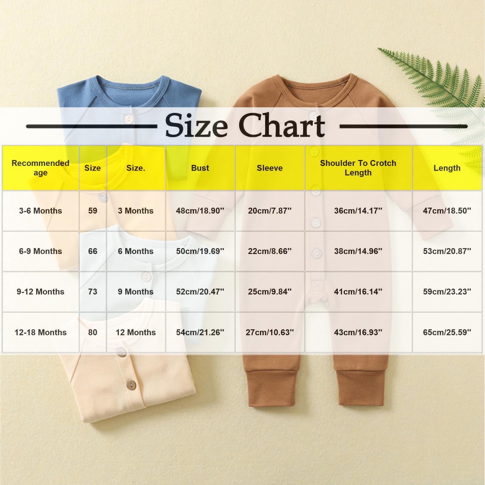 Kaemgyyd Unisex Baby Long Sleeve Romper Soft Comfy Button down One Piece Pajamas Outfit Infant Boy Girl Jumpsuit Fall Clothes 3-18M