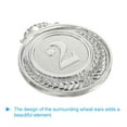 thumbnail image 3 of Uxcell 2rd Award Medals, Round Flat Metal Medals with Wheat Pattern, Silver 6Pcs, 3 of 6