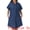 Dark Blue, variant on DARING DIVA Plus Size Denim Short Sleeve Button Down Dress 1X Light Blue