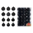 thumbnail image 2 of 48 piezas de adornos navideños colgantes, 6 cm y 4 cm irrompibles para árbol de Navidad. Negro, 2 of 9