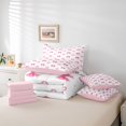 thumbnail image 6 of Manfei Cute Pink Bow-Tie Girl 7-Piece Twin Bedding Sets,Polka Dots Bedding Comforter Set,Cartoon Bowknot Breathable Sheet Sets,Ultra Soft Home Decor,Reversible, 6 of 8