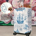 thumbnail image 6 of Travel Luggage Cover Suitcase Protector Fits 18-32 Inch Luggage Wheel Covers Patterned Travel Related Items Flower Luggage Protector Elastic Luggage Anti-scratch Suitcase Cover L, 6 of 6