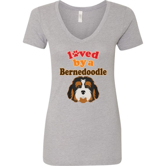 Inktastic Bernedoodle Dog Lover Women's V-Neck T-Shirt