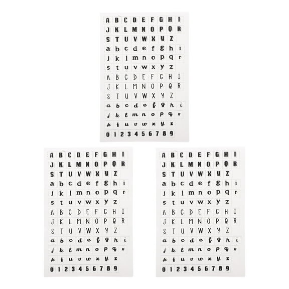 3 Sets Alphabet Clear Stamps Alphabet Printing Stamps PVC Silicone Seals