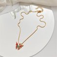 thumbnail image 4 of Up to 65% Off Ladies Butterfly Necklace Color Clavicle Chain Oil Drop Butterfly Necklace Sweater Accessories Necklace Rings Earring Jewelry on Clearance, 4 of 9