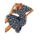 thumbnail image 4 of SAYOO Mujer Verano Cuello en V Manga Corta Cintura Alta Ruffle Hem Midi Vestidos SAYOO Sexy, 4 of 7