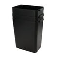 3Pack Black 4.5 Gallon Plastic Trash Can Wastebasket, Garbage