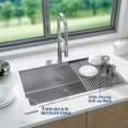 thumbnail image 3 of Kitchen Sink,Drop in Single Bowl Stainless Steel Bar Sink with Cutting Board,Undermount Workstation Kitchen Sink with Accessories, 3 of 8