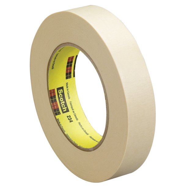 Scotch 234 General Purpose Masking Tape, 0.50 Inch x 60 Yards, Tan