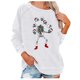 thumbnail image 2 of Pntutb Mujer Halloween Navidad Calavera Estampado Cuello Redondo Suelto Jersey Estampado Sudadera top Pntutb Pntutb-4745, 2 of 6