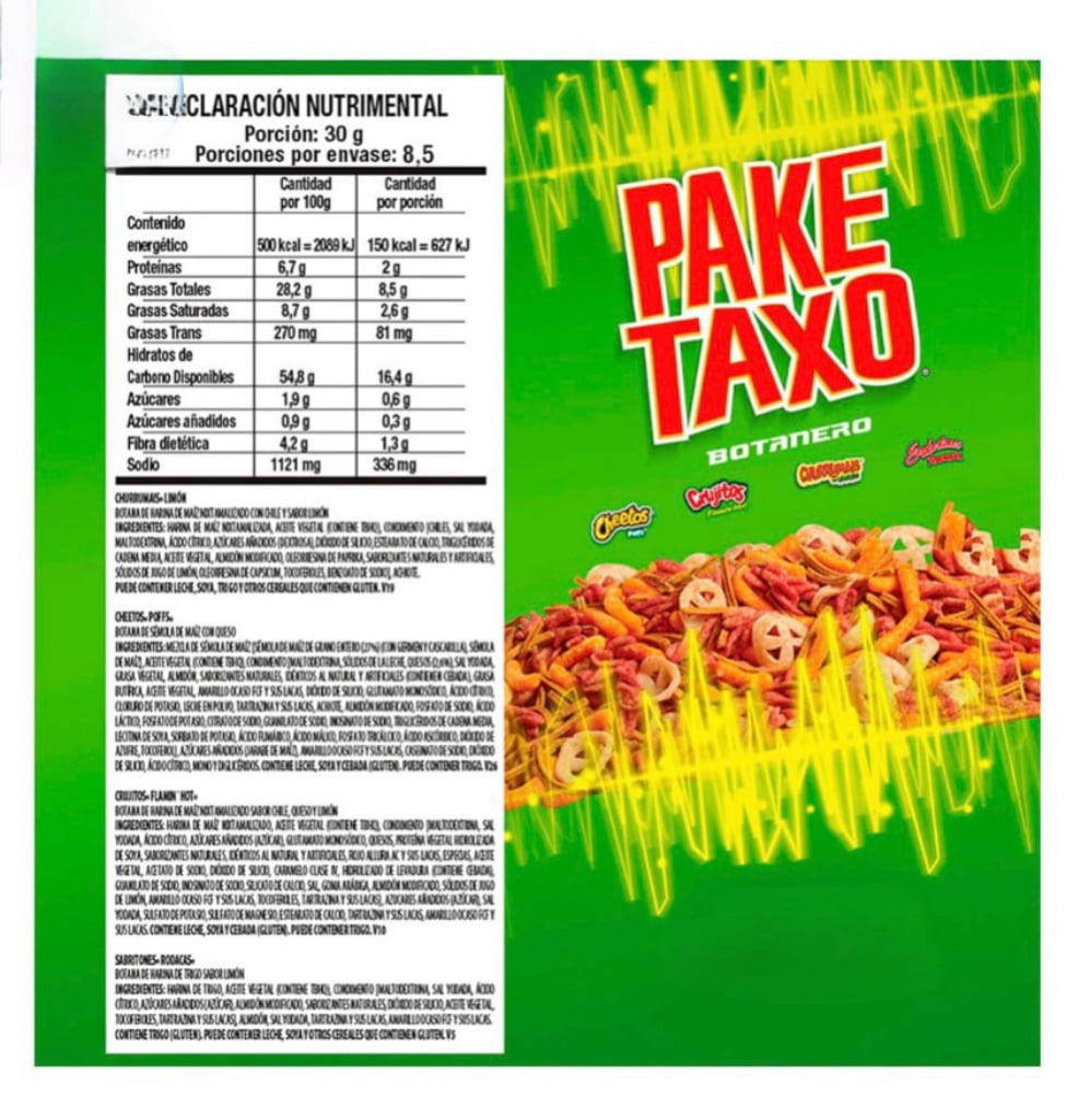 Paketaxo Botanero BIG 215g Pack of 3 papas snack Mexican chips