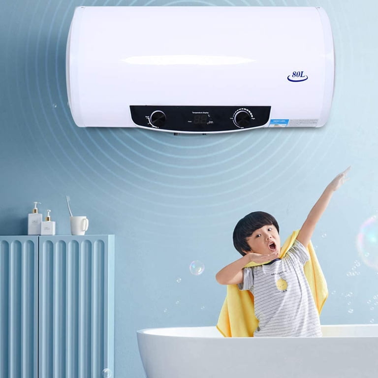 Miumaov Electric Water Heater, 110V Full-automatic ABS Horizontal Hung  Electric Hot Water Heater Warmer Tank with Remote Digital Display, Multiple  Safety Protection White (80L) - Walmart.com