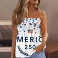 thumbnail image 2 of Womens Tube Tops Strapless Bandeau Tops Backless Sexy Tank Tops Smocked Ruffled Backless Tanks American Flag Shirt Cute Summer Style Beige L, 2 of 6
