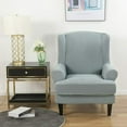 thumbnail image 2 of SHANNA Wingback Chair Slipcover Sofa Furniture Protector 2-Piece Armchair Covers with Seperate Seat Cushion Cover, 2 of 9