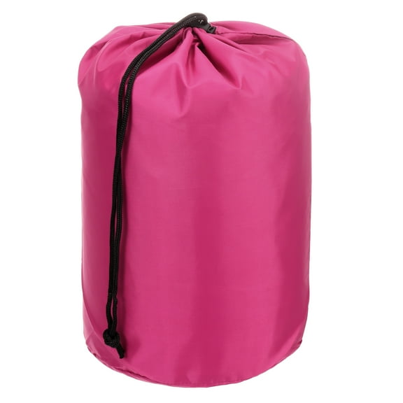 Uxcell Stuff Sack, 5 x 10 Inch Waterproof Outdoor Storage Sack Portable Drawstring Dust Flap Bag Lightweight Sleeping Bag Rose Red