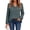 Green, variant on Women's V Neck Ribbed Knit Long Sleeve Tops Casual Bishop Sleeve Pullover Shirts for Fall Daily Wear
