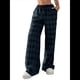 thumbnail image 2 of Pantalones Rectos con Estampado de Leopardo A Cuadros para Mujer, Cintura Elástica, Estilo Y2K, con Bolsillos. Cuadrícula Azul y Verde XXL, 2 of 8
