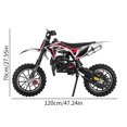 thumbnail image 3 of Happydeer 49cc Kids Dirt Bike, Gas Power Off Road Mini Motorcycle, Mini Bike with 10 inch Anti-slip Tires Front Rear Disc Brakes, Pull Start, 2-Stroke, Speeds up to 40km/h (Black), 3 of 8