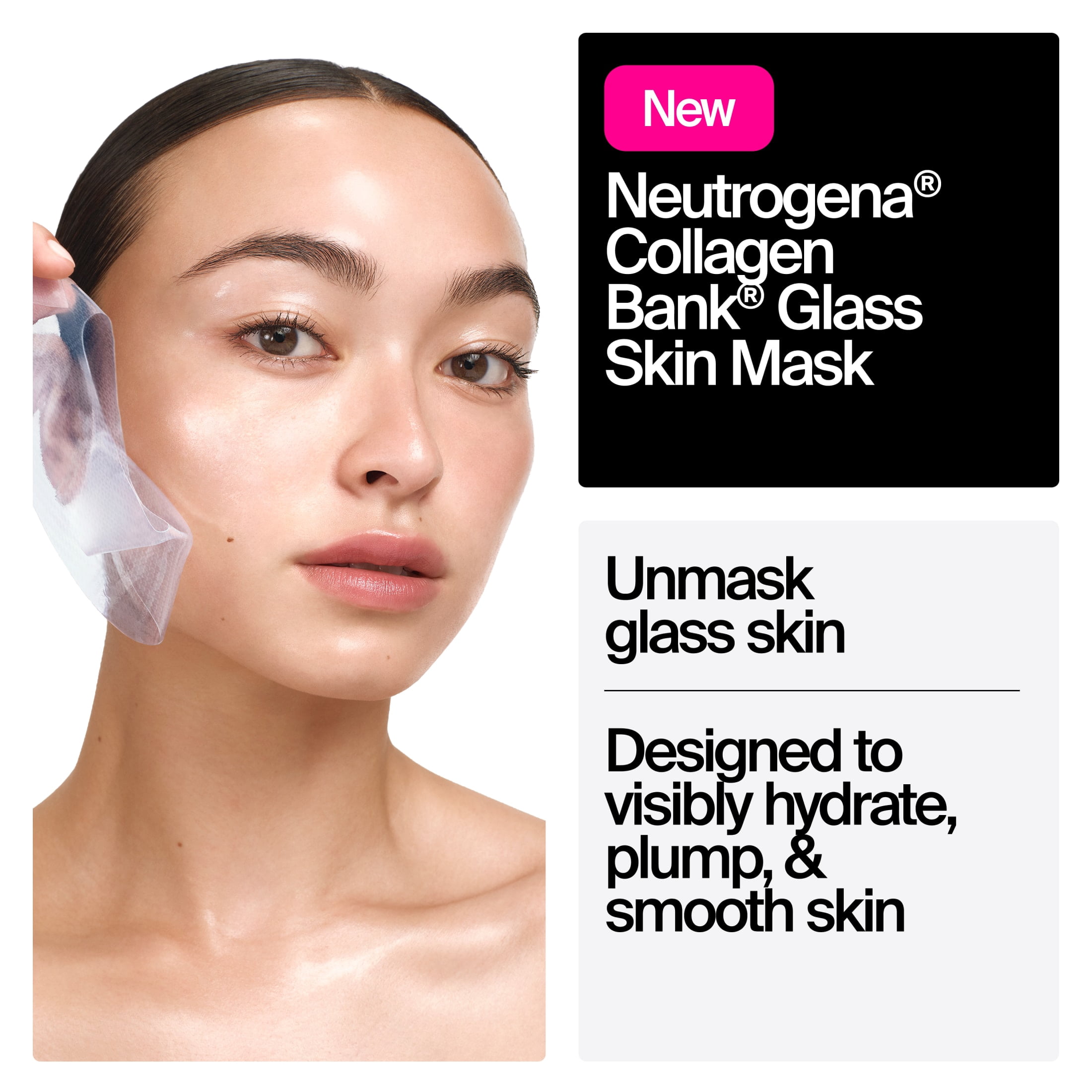 Neutrogena Collagen Bank Glass Skin Mask, 4 Count