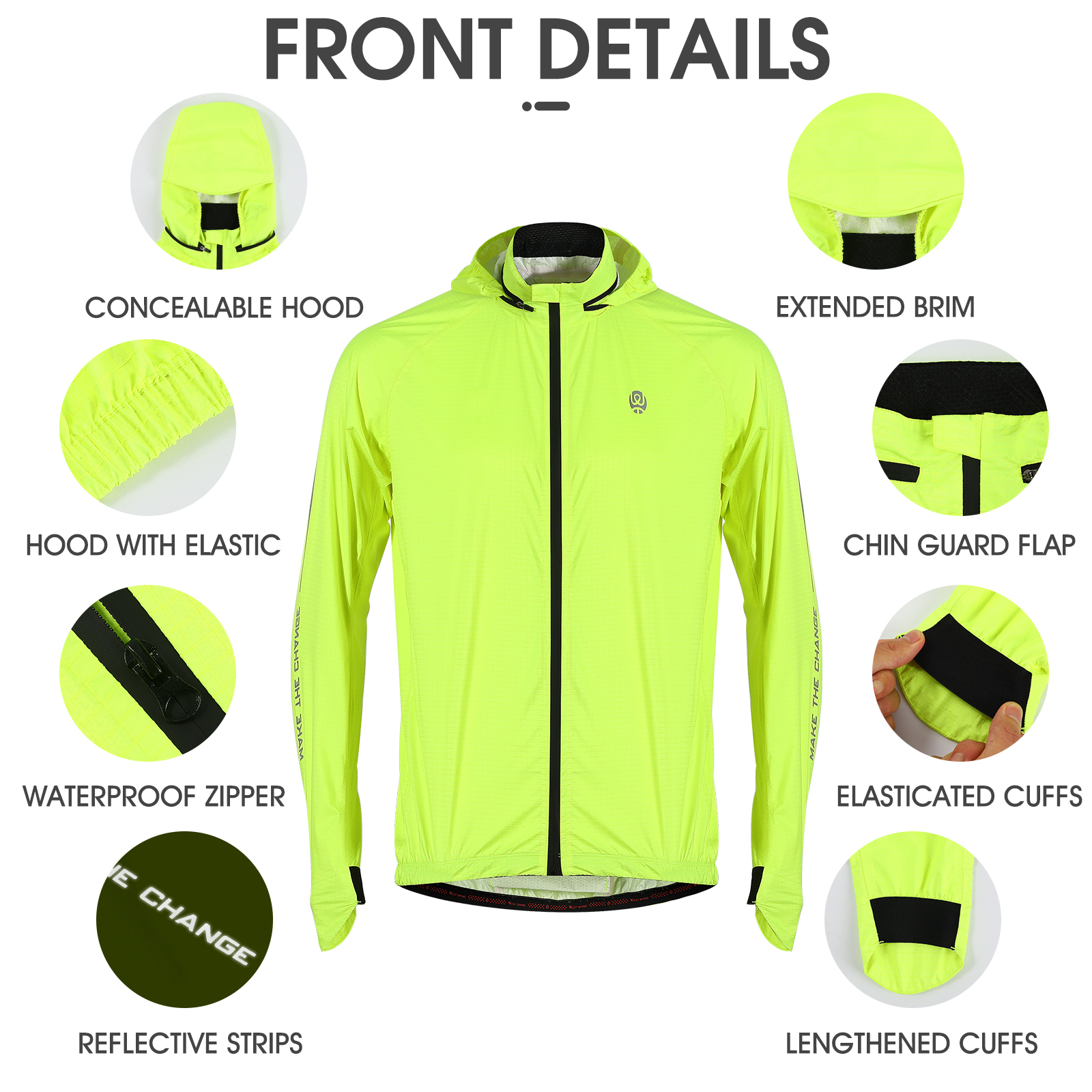 WEST BIKING Outdoor Jacket Windproof Sports Cycling Casual Coat for Men Women, Green L - image 4 of 10