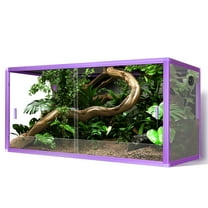 120 Gallon Reptile Terrarium, 4x2x2 ft Light Weight Reptile Enclosure, Colored Reptiles Tank with Tempered Glass Door