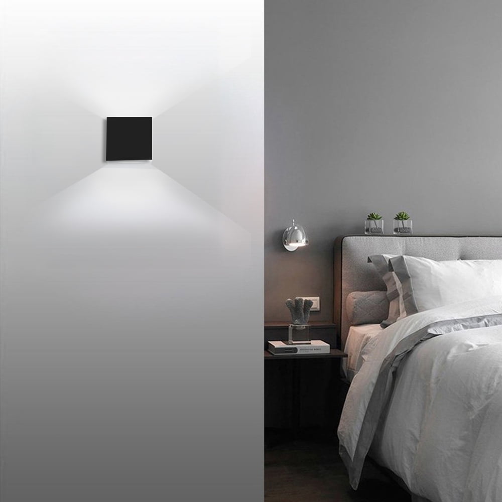 Down Cube Sconce Room Decor Modern LED Wall Light Bedroom Corridor Bedside Lamp 