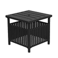 thumbnail image 6 of IVV Outdoor Patio Bistro Table with 1.8" Umbrella Hole, 19.7-Inch Square Steel Side Table for Porch, Backyard, Deck, Garden, Black, 6 of 6