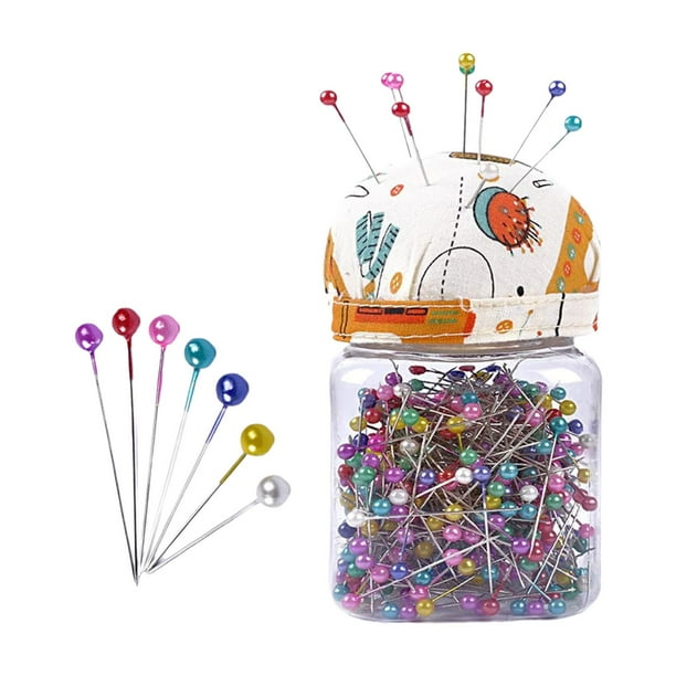 Tnarru 200Pcs Sewing Pins Quilting Pins Positioning Pins Pin Cushion