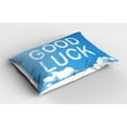 thumbnail image 2 of Ambesonne Party Pillow Sham 2 Pack, Message Sky Clouds, 26"x20", Sky Blue White, 2 of 3
