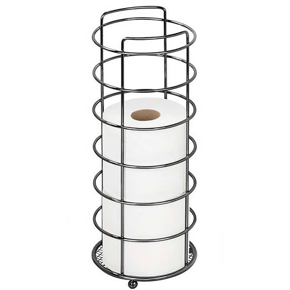 Bath Bliss Freestanding Toilet Paper Holder, Black Onyx