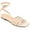 Off White, variant on Journee Collection Womens Indee Faux Leather Caged Slingback Sandals