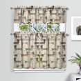 thumbnail image 2 of Dog Print Kitchen Curtains 36 Inch Short - 3 Panel Set, Cute Puppy & Floral Design, Rod Pocket Pet Lover Curtains 100% Polyester, Paw & Bone Pattern for Kitchen, Living Room, Bedroom, Easy Wash, 2 of 6