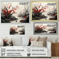 thumbnail image 4 of Designart "Red Floral Flamenco Foragers" Animals Ant Picture Framed Canvas Wall Art, 4 of 5