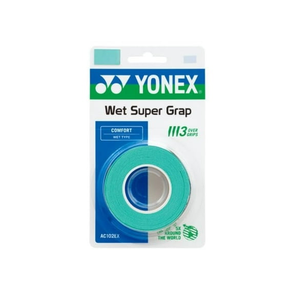 YONEX Wet GRAP 3-Pack: Absorbent & Durable Overgrip Assorted Colors Green