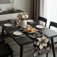 thumbnail image 2 of Gold Black Flower Table Runner 70 Inches Long, Blossoming Botanical Prints Leaf Kitchen Coffee Dining Table Decoration for Home Party Birthday Wedding Home Decor 13x70 Inches, 2 of 8