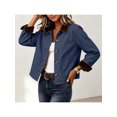 thumbnail image 6 of Zynoxe Women's Cropped Jacket Fashionable Corduroy Cuffs & Collared Jackets for Women Relaxed Long Sleeve Button Down Casual Jackets Solid Color Casual Outerwear With Side Pockets M, 6 of 10