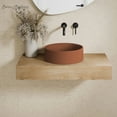 thumbnail image 2 of Lisse 14.5" Concrete Round Vessel Sink in Matte Terracotta, 2 of 9