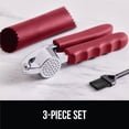 thumbnail image 4 of GORILLA GRIP Garlic Press and Peel Set, Heavy Duty Mincer Tool, Large Ergonomic Handle, Red, 4 of 10