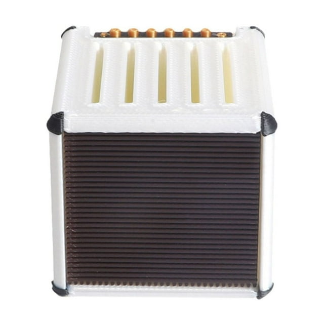 3D Printed Guitar Pick Storage Box White, Simulated Speaker Design Compact Holder for Picks, Accessories Organizer for Musicians