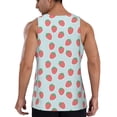 thumbnail image 3 of Easygdp Hand Drawn Strawberry Men's Tank Top, Sleeveless Muscle T Shirts, Breathable, Quick-Dry, Loose for Gym, Running, Fitness - XX-Large, 3 of 9