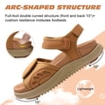 thumbnail image 6 of ONCAI Walking Sandals Women,Arch Support Hiking Sandals with Orthotic Outdoor Footbed for Plantar Fasciitis,Water Athletic Platform Sandalias Mujer with 3 Adjustable Strap Khaki/Beige Size 7.5, 6 of 8