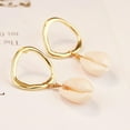 thumbnail image 4 of Summer Bohemian Seashell Pearl Stud Earrings for Beach Ocean - Elegant Earrings for Everyday Wear, 4 of 5